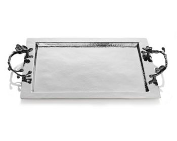 Michael Aram Black Orchid Serving Tray 12.25"W x 18.25"L x 2"H