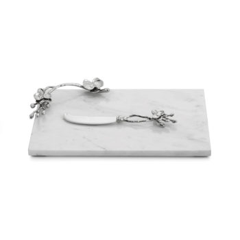 Michael Aram White Orchid Small Cheese Board w/ Knife