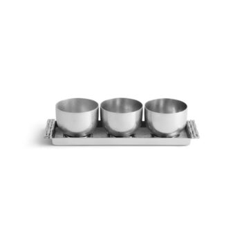 Michael Aram Mirage Triple Bowl Set W/ Tray