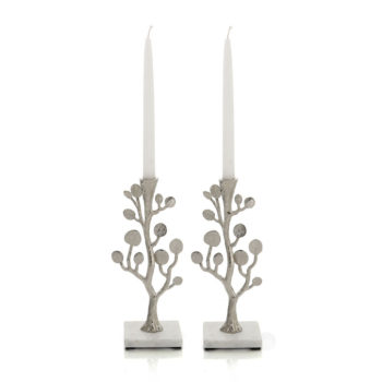 Michael Aram Botanical Leaf Candleholders 11.75"H