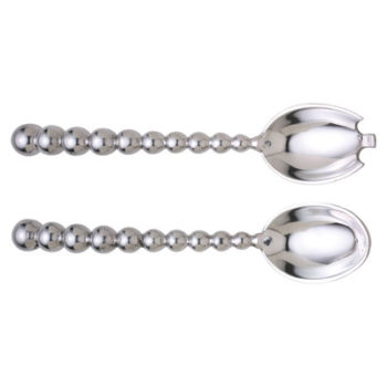 Mariposa String of Pearls Salad Servers 11"L