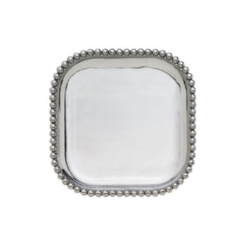Mariposa String of Pearls Small Square Platter 10.5"Sq. - Image 2