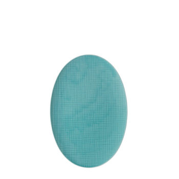 Rosenthal Mesh Aqua Platter flat oval, 13 1/2"