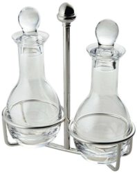 Ercuis Cristal Crystal Oil & Vinegar Set 7.87"H x 4.53"L