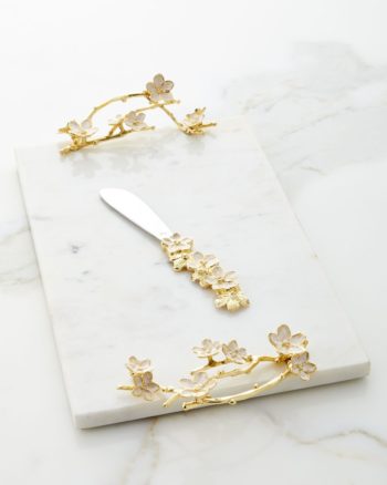 Michael Aram Cherry Blossom Cheese Board w/ Spreader - Image 2