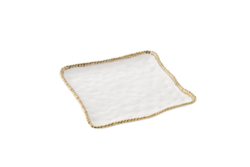 Pampa Bay Golden Salerno Square Serving Platter 11"