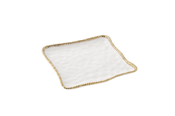 Pampa Bay Golden Salerno Square Serving Platter 11"