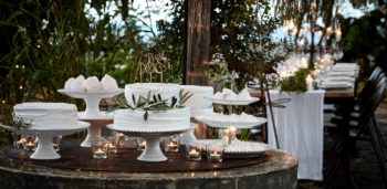 Costa Nova Pearl White Three Tier Cake Stand 13.5"H x 13.25"D - Image 2