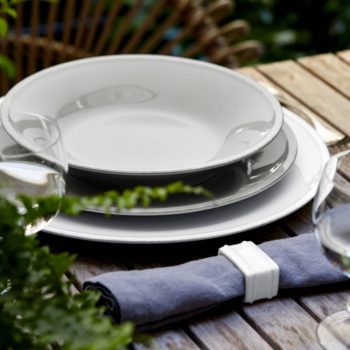 Costa Nova Friso Salad Plate White 8.75"D - Image 2