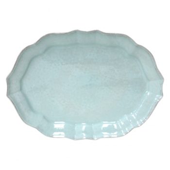 Casafina Impressions Blue Large Oval Platter. 17.5 L x 12.5 W