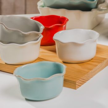 Casafina Cook & Host Oval Ramekin 4.5" x 3.75" x 2.25"H Set/4, Blue - Image 2