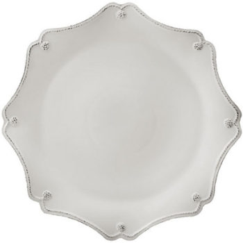 Juliska Berry and Thread Whitewash Scallop Charger Plate 13.5" W