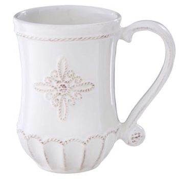 Juliska Jardins du Monde Whitewash Mug  3.5" W x 5" H