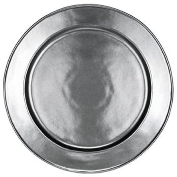 Juliska Pewter Stoneware Round Charger Plate 14" W