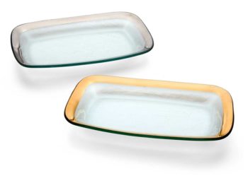 Annieglass Roman Antique Rectangle Asparagus Bowl