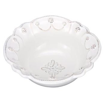 Juliska Jardins du Monde Whitewash Cereal Bowl  7" W x 2.5" H