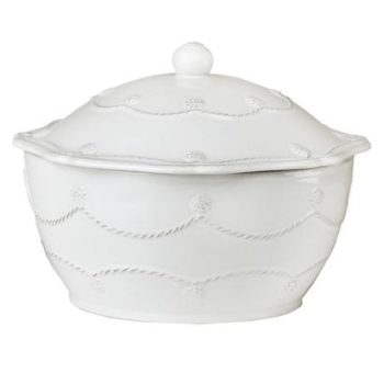 Juliska Berry and Thread Whitewash Sm. Covered Casserole 8" W x 4" H