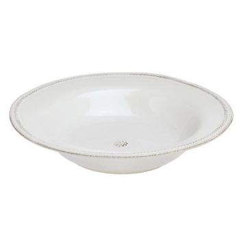 Juliska Berry and Thread Whitewash Rimmed Soup Bowl 8.5" W x 1.5" H