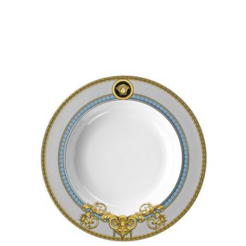 Versace Prestige Gala Bleu Rim Soup, 8 1/2"