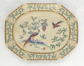 Mottahedeh Ch'ing Garden Octagonal Platter 13.5"L