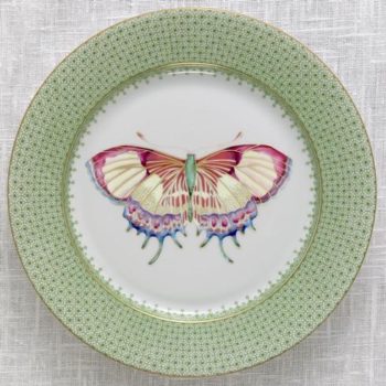 Mottahedeh Apple Lace Butterfly Dessert 8.5"