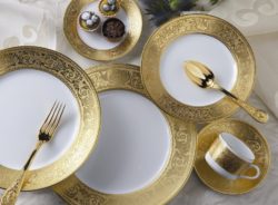 Robert Haviland & C. Parlon Versailles Gold Deep Round Dish 12"D