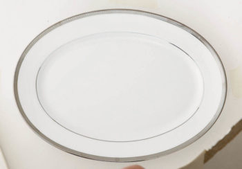 Robert Haviland & C. Parlon Malmaison Platinum Oval Platter Small 14"L