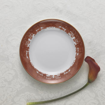 Mottahedeh Fitzhugh Cinnabar Bread & Butter Plate 7"D