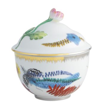Christian Lacroix Caribe Sugar Bowl 4.76" H x 4.13" W