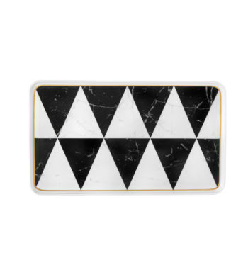 Vista Alegre Carrara Medium Rectangular Platter 13.6"