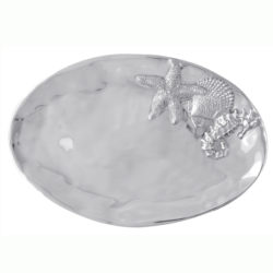 Mariposa Oval Sea Sever w/Starfish,Scallop & Seahorse 13.75"L. 9"W