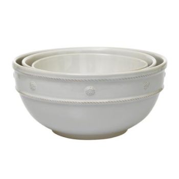 Juliska Berry and Thread Whitewash Mixing Bowls Set/3
