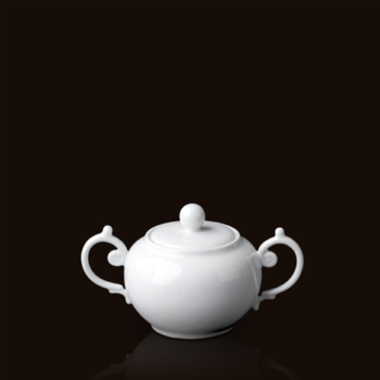 L'Objet Aegean White Sugar Bowl 4" - 11oz