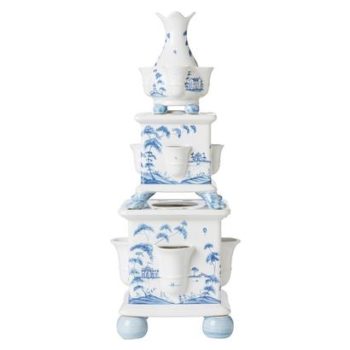 Juliska Country Estate Delft Blue Tulipiere Tower Set 7" W