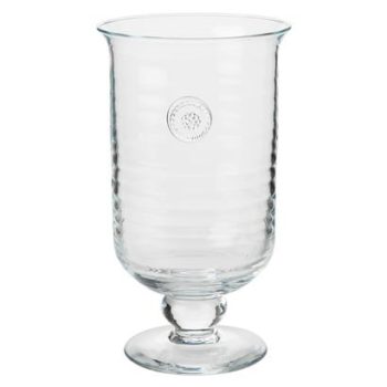 Juliska Berry & Thread Glassware Hurricane Medium  6" W x 11" H