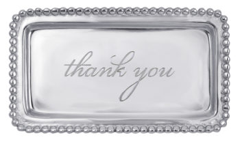 Mariposa "Thank You" Statement Tray 6.75in L x 3.75in H