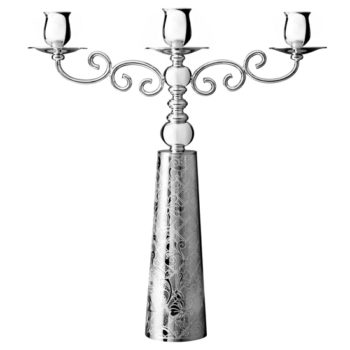 Christofle Jardin d'Eden Silver Plated 3-Light Candelabra