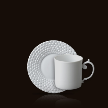 L'Objet Aegean White Espresso Set 2" - 4oz / 4"