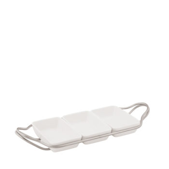 Sambonet Antico Rect. 3 Section Dish 14.25 x 7"