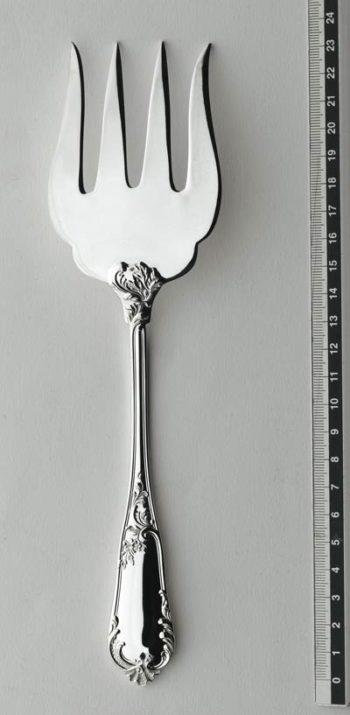 Ercuis Rocaille Sterling Silver Fish Serving Fork