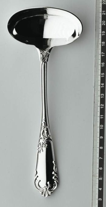 Ercuis Rocaille Sterling Silver Gravy Ladle 7.25'L