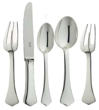 Ercuis Brantome Silver Plated 5 Pc Place Setting