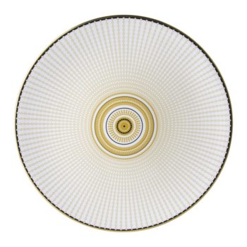 Royal Crown Derby Oscillate Ochre Service Plate 13.5"D