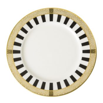 Royal Crown Derby Satori Black Bread & Butter Plate 6.25"D