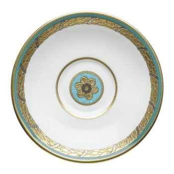 Royal Crown Derby Turquoise Palace Tea saucer 6'D