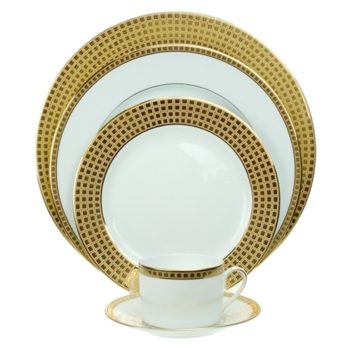 Bernardaud Athena Gold Rim Soup Bowl 9" - Image 2
