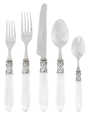 Vietri Aladdin Antique Clear  5-Piece Place Setting 6.5"L - 9.5"L
