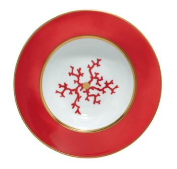 Raynaud Cristobal Coral Rim Soup Plate