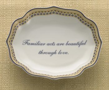 Mottahedeh "Familiar Acts are Beautiful Through Love" Verse Tray 5.25'L