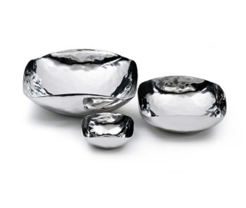 Mary Jurek Fidelia Square Bowl Four Size 5"D - 12"